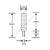 G4 17SMD 10-30 Vdc Tower 3.4W Cool White LED Bulb