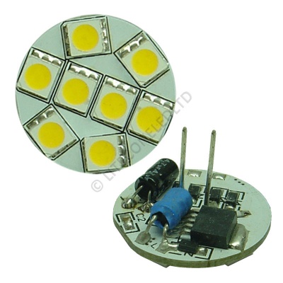 G4 8SMD 10-30 Vdc Back Pin 1.6W Warm White LED Bulb