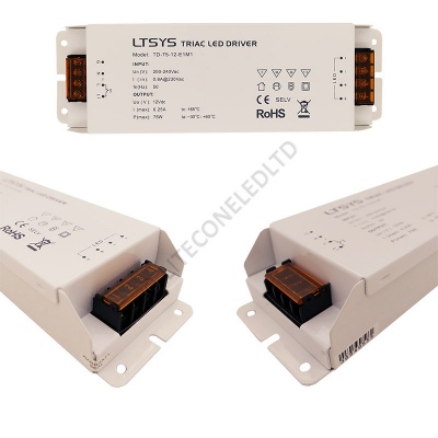 12V DC 75W (6.25A) Constant Voltage Triac Dimmable LED Driver