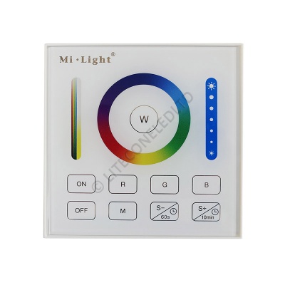 Wall Mount B0 MiLight 2.4Ghz 1-Zone Battery RGB + CCT Panel Remote Controller
