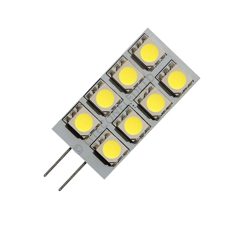 G4 8SMD 10 30 Vdc Side Pin 1.6W Cool White LED Bulb litecone