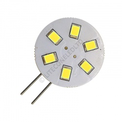 G4 6SMD 10-30 Vdc Side Pin 1.2W Cool White LED Bulb