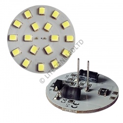 G4 18SMD 10-30 Vdc Back Pin 3.6W Cool White LED Bulb